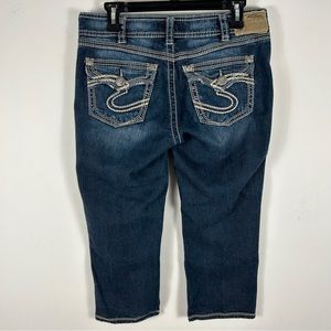 Silver Jeans Dark Blue Ankle & Cropped Jeans
